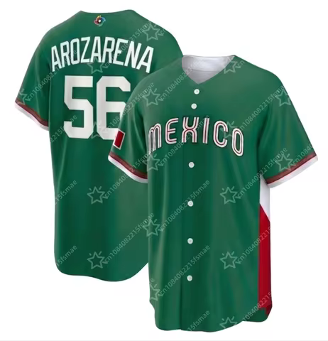 2026 3d Printing Randy Arozarena #56 Mexico Baseball Home Road Jersey WBC World Baseball Classic Tea
