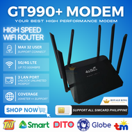 【FREE GIFT】GT990+ WiFi Router Sim Card Modem 4G/5G LTE With 6 Antenna Original LTE Cat12 Up To 500Mbps 2.4G AC1200 Unlimited Hotspot Modified WIFI Router with Sim Card Slot Open Line For Home Office