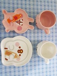 全新現貨卡娜赫拉的小動物粉紅兔兔陶瓷杯2023陶瓷盤P助陶瓷杯2023陶瓷盤午後的紅茶
