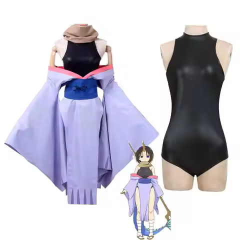 Anime Miss Kobayashi‘s Dragon Maid Elma Cosplay Costume Jumpsuit Outfits Halloween Carnival Scarf St