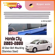 Honda City 2014 Chrome Door Belt Moulding Window Trim 4pcs city accessories