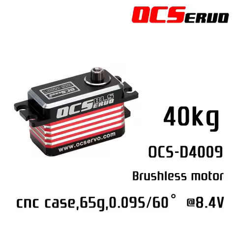 OCS-D4009 PWM CAN 485 Servo 8.4V 0.09Sec 40kg.cm Low Profile High Speed Brushless Steel Gears Servo