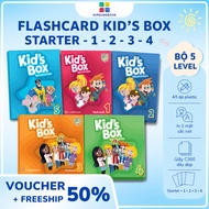 (108A) English Flashcard Kid’s Box New Generation Level Starter -1-2-3-4 A5 size-éplashtic