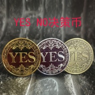 YES NO Decision-making Coin Commemorative Medal Lucky Coin Commemorative Coin Gold Silver Copper Tri