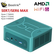Beelink Mini PC SER7/SER6 Max Ryzen 7 7840HS 7735HS Radeon 780M DDR5 PCIe4.0 SSD Quad Display Wifi6 