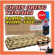 NEW STOCK YAMAHA GOLD CHAIN ORING O-ORING 428HO 132LHEAVY DUTY FOR MOTOR Y125 LC135 RXZ Y15 Y16 RANT