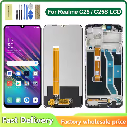 6.5'' For OPPO Realme C25 RMX3193 LCD Display Touch Screen Assembly Replacement For Realme C25S RMX3