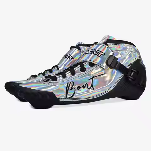 Inline Speed Skate Boots Original BONT BNT 195mm Rainbow Silver 100% Carbon Fiber Skate Boot Up Shoe