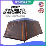 Camel Tent Khemah Unta Outer Layer 2021 Large Space Waterproof Portable Silver Coating Picnic Tent 6