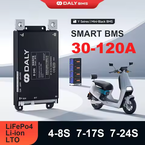 Daly Smart BMS Y Series Lithium Battery Protection Board BT UART 4-8S 7-17S 7-24S 30A 40A 60A 800A 1