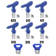 Blue Airless Nozzle Spray Gun Airbrush Tip For Home Garden Tool Paint Sprayer Fine Finish Seal Nozzl