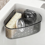 Sink Strainer Basket, Triangle Suction Cup Sink Corner Rack, New Upgraded Corner Sink Strainer with 