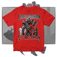 เสื้อยืดเด็ก Titan Speakerman X Titan Cameraman Skibidi สำหรับผู้ชายและผู้หญิง 90-150CM เสื้อ