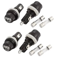 GLASS FUSE HOUSING 5X20 6X30 6 X 30 5 X 20 FUSE PANEL MOUNT FUSE HOLDER GLASS FUSE HOLDER BLACK 2 PI