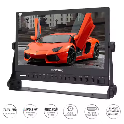 SEETEC P133-9HSD 13.3" Aluminum Housing Pro Broadcast 4K Monitor Ultra HD 1920x1080 LCD IPS Screen 3