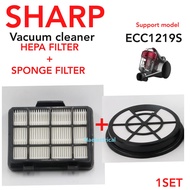 Sharp Vacuum Cleaner Hepa Filter & Filter Sponge ECC1219S
