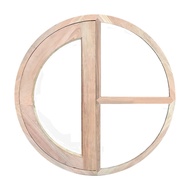 Global House DR.WOOD วงกบวงกลมไม้เนื้อแข็ง มินิมอล 3 ช่อง เปิด 1 ด้าน รุ่น MM-03-O-100 ขนาด 100 ซม.