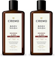 Cremo Rich-Lathering Bourbon & Oak Body Wash, A Sophisticated Blend of Distillers Spice, Fine Bourbo