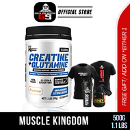 Muscle Kingdom Creatine + Glutamine 500g 100 serving Halal creatine Halal glutamine