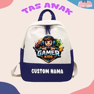 [FREE NAME] Kindergarten,/, Elementary School Children's Backpack with GAMER CHARACTER Motif, Premiu
