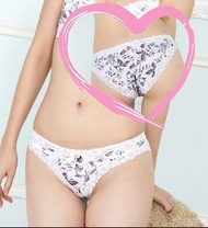 $128@3 包平郵 (BBC-121) 女裝內褲( S/M/L) 淺藍色碎花 滑料 網紗 喱士 蕾絲花邊 比堅尼款 Small Medium Large Baby Blue Floral Cozy 