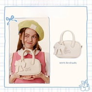 กระเป๋าสะพายข้างผู้หญิง Vanwalk American Style Butterfly Bow Boston Bowling กระเป๋าสะพายข้างลำลองสำห