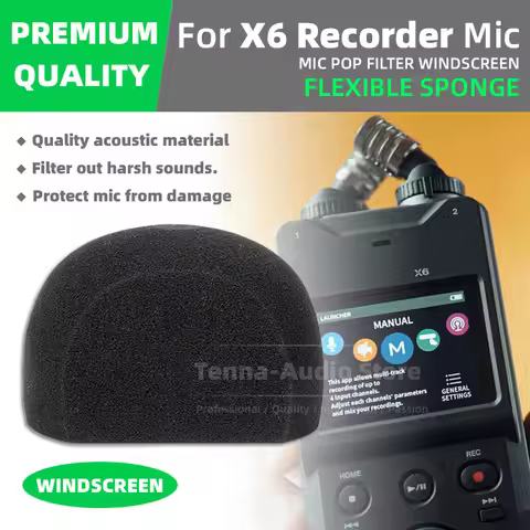 For TASCAM X6 X 6 Recorder Windscreen Microphone Recording Windproof Anti Noise Windshield Pop Filte