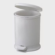 日本RISU｜(H&amp;H系列)圓筒造型踩踏垃圾桶 10L 灰白色