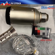 REALZION For AR Austin Racing Mt15 R15 NK400 Duke Xsr Muffler Pipe Exhaust Pipe Universal Inlet 51mm