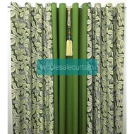 Guava leaves green ring curtains - sold per piece