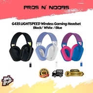 Logitech G435 LIGHTSPEED and Bluetooth Wireless Gaming Headset ( Black / White / Blue)