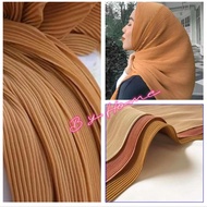 Tudung Shawl Plain Chiffon Pleated Ironless Shawl Instant Crush Wrinkle Heavy Chiffon Hijab Instant Muslim Shawls Hijabs 34 colors