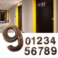 [AHR0] Glossy 3D House Number Door Plate Sign Outdoor Hotel Room Number