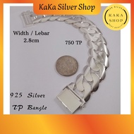 Original 925 Silver TP Bracelet Bangle For Men (750 TP) | Gelang Tangan 750 TP Bangle Lelaki Perak 925 | Ready Stock