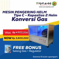 Mesin Pengering Konversi Gas 2 tungku Laundry Cuci Helm dan Sepatu