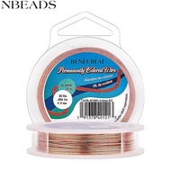 1roll Round Craft Copper Wire Raw(Unplated) 0.6mm 22 Gauge