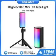 NEEWER Đèn cầm tay từ tính Đèn LED mini RGB đầy đủ Đèn ống máy ảnh có thể điều chỉnh độ sáng 2500-85