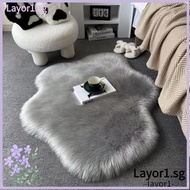 LAYOR Plush Carpet, Hairy Cloud-Shaped Artificial Wool Rug, Warm Fur Artificial Wool Long Plush Irre