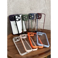 Transparent armor Case FS Neo Hybrid for iphone 15 15 Pro 15 Pro Max with metal lens protector