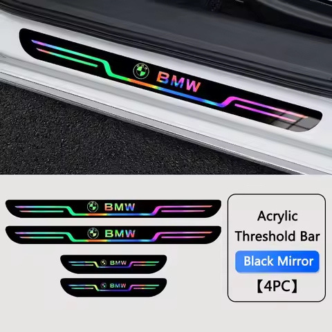 4PC Acrylic threshold bar Car Door Sill Strip Sticker For BMW X1 X2 X3 X5 X4 X6 X7 G30 G20 G32 G11 G