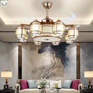 Ceiling light Restaurant lights with fan new Chinese luxury invisible ceiling fan lamp household liv