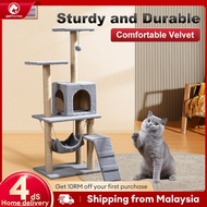 Cat climbing frame Ready Stock cat tree house  Luxury Double Space Capsule Cat Nest Multifunctional Integrated 猫爬架
