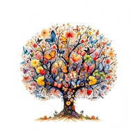 Tree Of Life Wooden Puzzle, Unique Asymmetrical Animal Shape Wooden Puzzle, Leisure Toy, Handmade Or