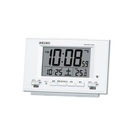 Seiko watch alarm clock automatic lighting radio digital calendar temperature display white pearl visible even at night SQ778W SEIKO