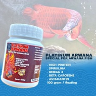 PELET PAKAN IKAN ARWANA PLATINUM SUPER RED GOLDEN RED 100GR FLOATING