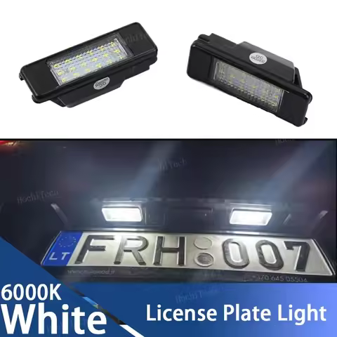 2x Rear LED SMD License Number Plate Lamp 6000K For Peugeot 106 1007 207CC 307 308 3008 508 607 For 