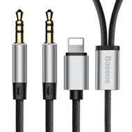 Baseus Original L33 2 in 1 Cable For iP & Aux 3.5mm To 3.5mm Audio Cable Adapter
