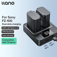LLANO แบตเตอรี่กล้อง Sony NP-FZ100 Camera Battery 2400mAh for A9 A7R3 ILCE-9 A7r4 A7r3 A7m3 A6600 A7