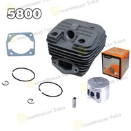 Cylinder Block Assy Komplit Blok Chainsaw 58cc/52cc+paking kop diameter 45.2mm Chainsaw komplit