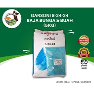 Garsoni 8-24-24 (25KG/5KG) - Baja Penggalak Bunga dan Buah Pokok Durian dan Tanaman Buah-Buahan